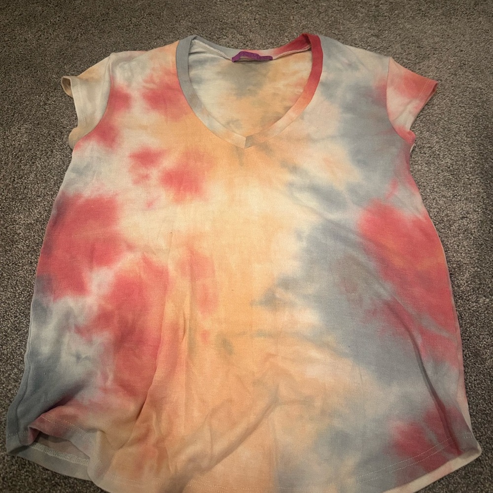 Jac Parker Multicolor Tie-Dye V-Neck Top  perfect condition